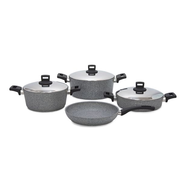 Alberto 7Pcs Granite Cookware With Lid & Soft Handles Granistone image number 0