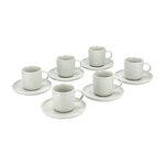 Dallaty white porcelain English coffee cups set 12 pcs image number 1
