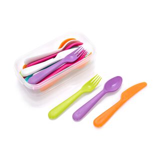 Alberto 18 Pieces Plastic Cutlery Set Colors 
