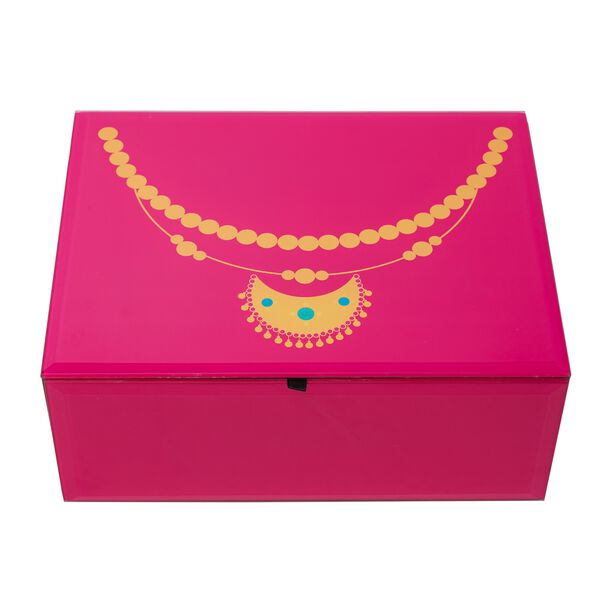 Jewelry Box Glass Pink Helya Design Large  image number 1