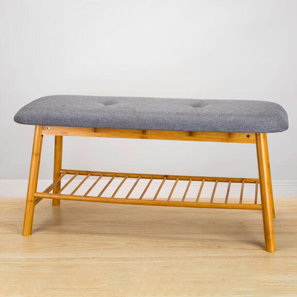 Bamboo And Fabric Bench 90*34*45 cm image number 3