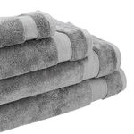 100% egyptian cotton bath towel, gray 70*140 cm image number 3