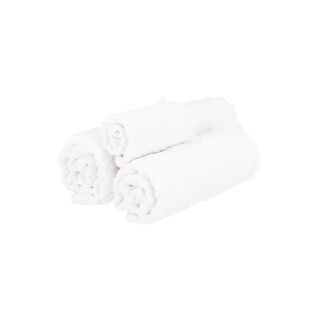منشفة يد قطن/جاكارد، أبيض، 50*100 سم