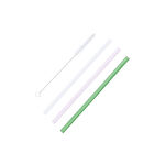  4Pcs Glass Straw Set 3*Straight & 1*Brush Asst Color image number 1