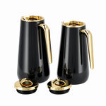 Dallaty set of 2 steel vacuum flask black & gold image number 3