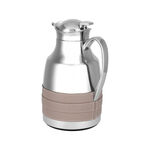 Dallaty steel vacuum flask pink leather 1L image number 1