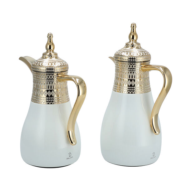 Dallaty set of 2 gold steel vacuum flask image number 2